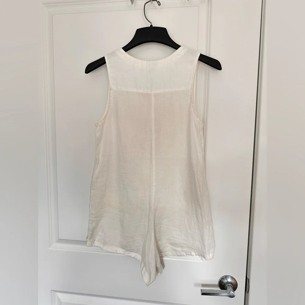 Rhythm 100% linen romper white size XS summer Revolve. Beach - Picture 8 of 11